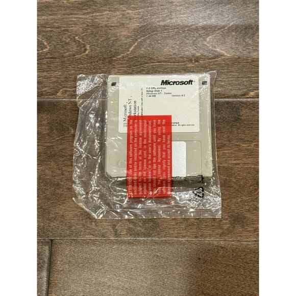 Vinrage 90s Microsoft Windows NT Workstation 4.0 Setup Disk 1-3 NEW Sealed - Picture 2 of 5